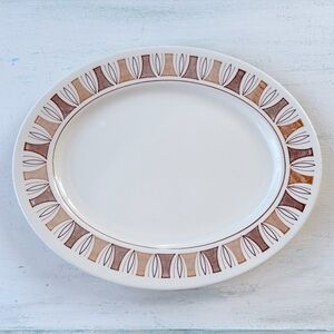 Vintage Taylor Smith Taylor Taylorstone Etruscan 13" Oval Serving Platter MCM